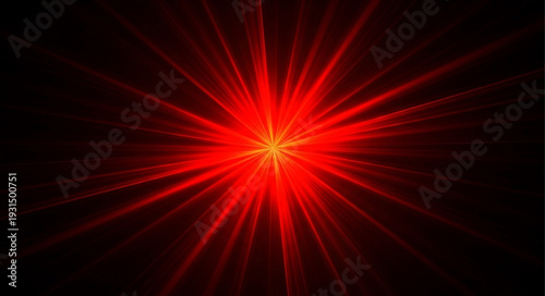 Bright Red Starburst Explosion Abstract Background.