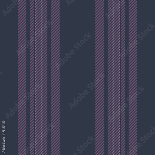 Dining room fabric texture vertical, inspiration vector pattern stripe. Infinity seamless textile background lines in pastel and dark colors.