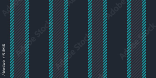 Pug seamless texture pattern, softness stripe fabric vertical. Fditable background vector lines textile in dark and cyan colors.