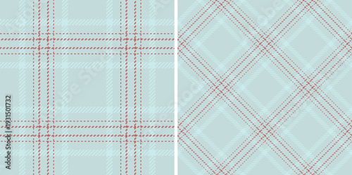 Two woven plaid patterns classic, vintage inspired. Ideal for textile design, backgrounds, or adding a retro feel. Cozy, refined and versatile.