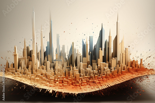 Background concept of market expansion using abstract diffusion model.