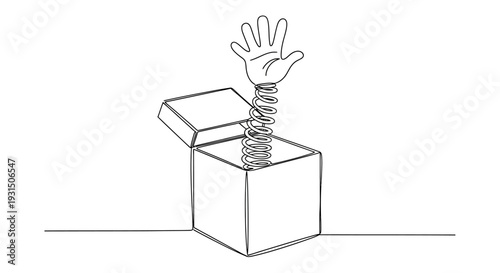 Surprise! Hand Emerging from a Jack-in-the-Box Toy