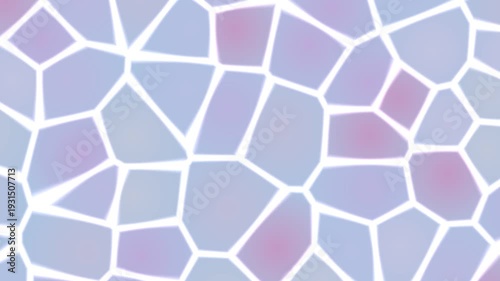 Abstract Pastel Mosaic Pattern with Glowing White Outlines