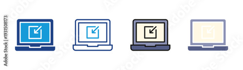 Content Marketing icon set multiple style collection