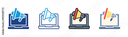 Digital Promotion icon set multiple style collection