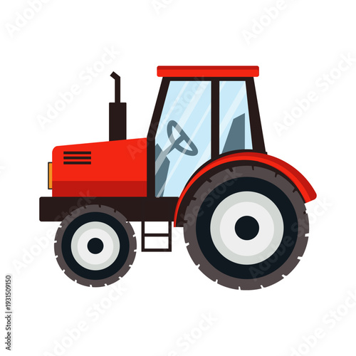 A colorful tractor icon ideal for kids' play and agricultural themes.