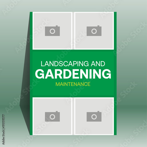 Modern Lawn Mowing and Tree Care Service Poster Template, Tree and gardening service poster leaflet design