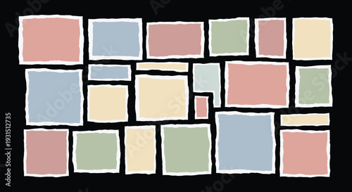 Colorful Brick Wall Pattern Illustration.