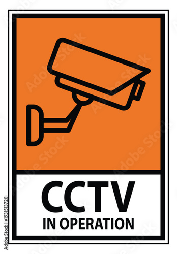 CCTV Security System Sign for Enhanced Surveillance and Safety Precautions