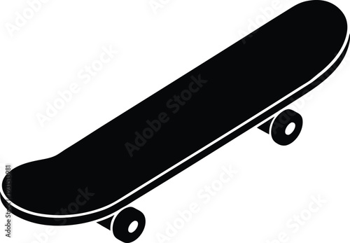 Kids Skateboard silhouette vector art Illustration