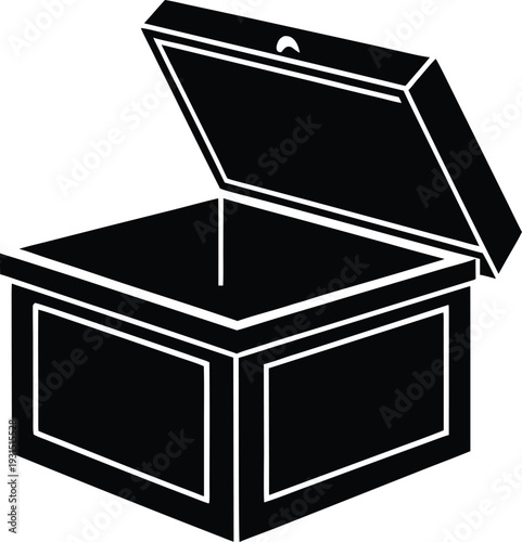 Toy Chest silhouette vector art Illustration