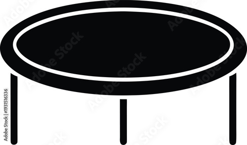 Trampoline silhouette vector art Illustration