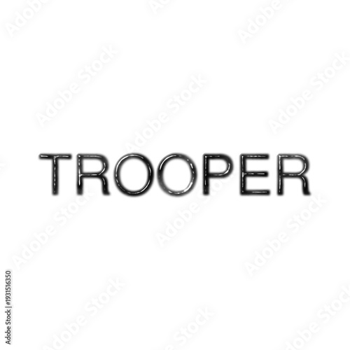 TROOPER letter logo design vector