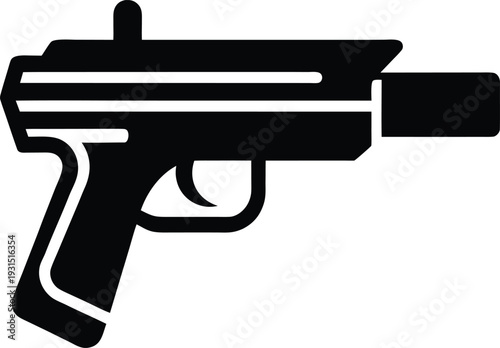 Water Gun silhouette vector art Illustration