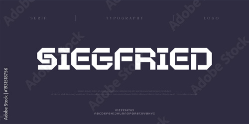 Siegfried, Creative digital abstract modern urban alphabet fonts. Typography sport, simple, technology, fashion, digital, future creative logo font. vector illustration
