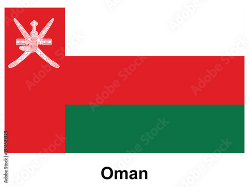 National flag of Oman symbolizing heritage and culture of the country