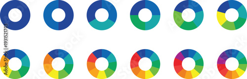 Color palette guide. Rainbow color wheel. Color wheel vector. Illustration of printing color wheel with twelve colors in gradations. Gradation of colors Theory in the circle.