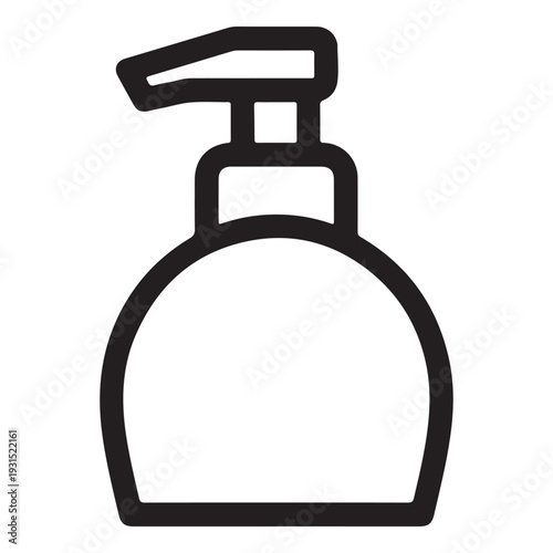 Soap Dispenser Bottle Icon Outline Vector for Hygiene Design