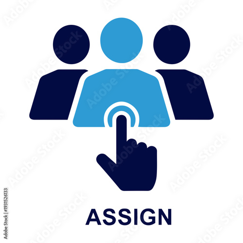 Assigning Task and Delegation Conceptual Icon