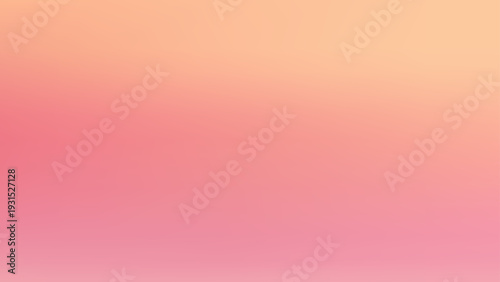 Soft pastel gradient background in pink and peach tones. Abstract vector design with smooth blend and delicate coral hues creates a modern feminine backdrop.
