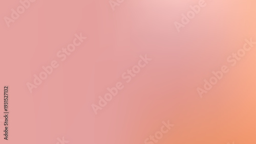 Soft pastel gradient background in pink and peach tones. Abstract vector design with smooth blend and delicate coral hues creates a modern feminine backdrop.