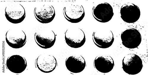 Abstract pill blister grid stencil style design with high contrast for modern art projects