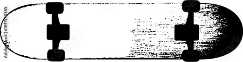 High contrast abstract skateboard deck top view design for stencil art