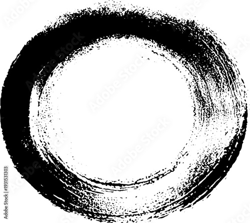 High contrast halo ring in stencil style for artistic designs