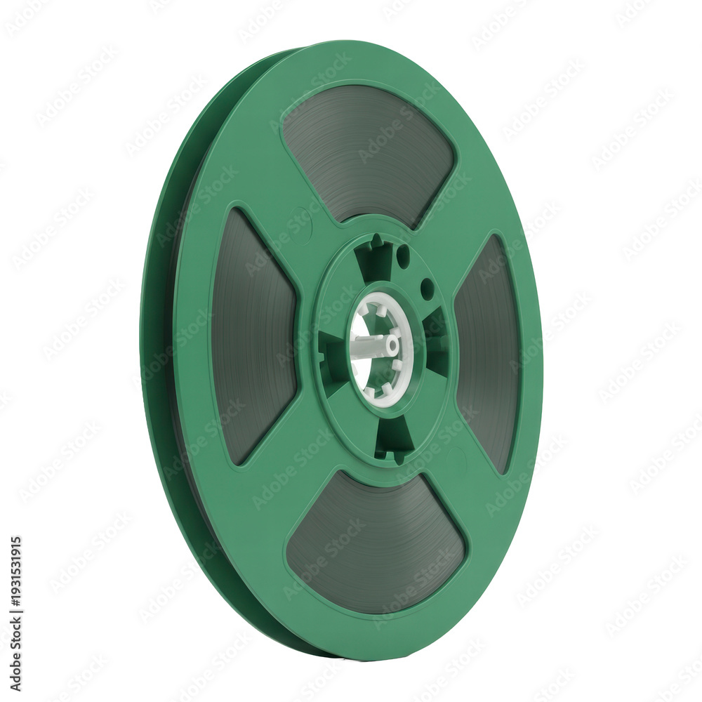 Fototapeta premium Green film reel with black film