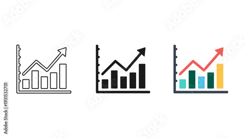 business graph with arrow