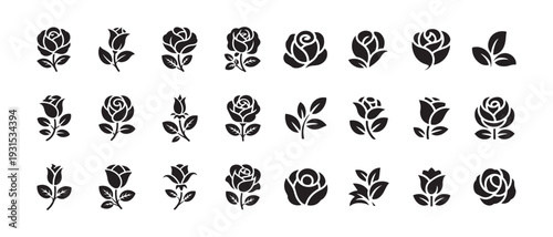 Thick scribble corner frame design with dense roses and foliage elements in dark messy style