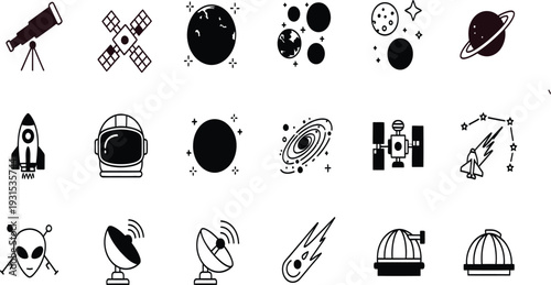 Business vector icon set for corporate and financial concepts