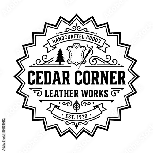 Cedar Corner Leather Works Logo.