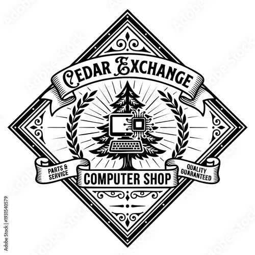 Cedar Exchange Computer Shop Logo.