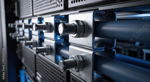 Server Rack Equipment with Multiple Components.