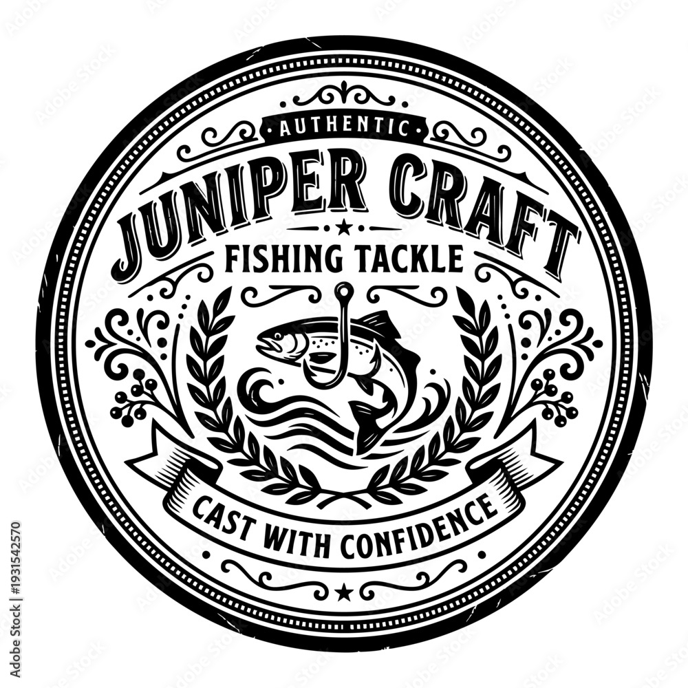 Obraz premium Fishing Tackle Logo Design 2.
