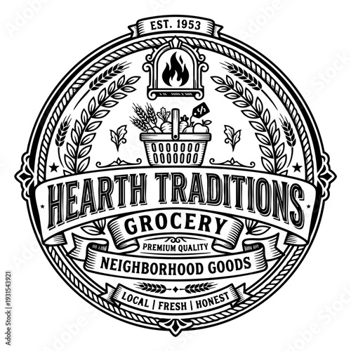 Hearth Traditions Grocery Logo.