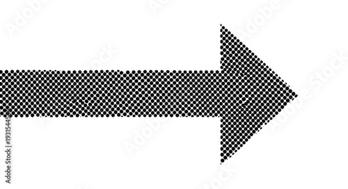 Black arrow pointing to the right with a halftone pattern.