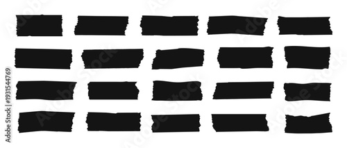 Tape element set, tapes element mockup collection