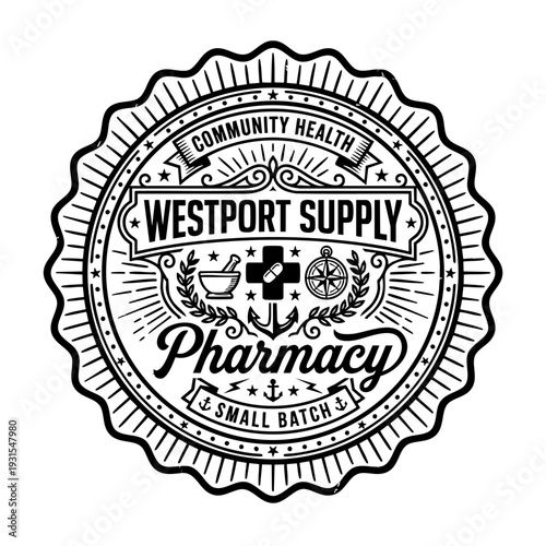 Pharmacy Logo Design Element.