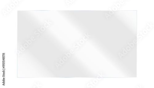 Wallpaper Mural Realistic transparent shiny glossy glass panel with light glare reflective surface effect, clear plastic sheets with reflection, shiny transparent glass panel Torontodigital.ca