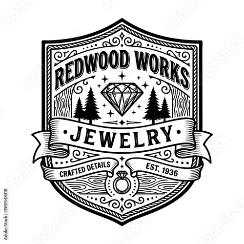 Redwood Works Jewelry Logo.