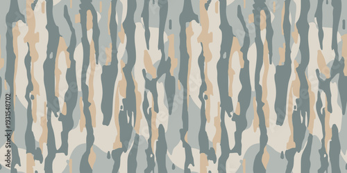 Tiger stripe camo.  Vertical Tree Bark Camouflage Seamless Vector