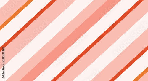 Diagonal Coral Orange Stripes Seamless Geometric Pattern Background