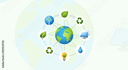 Set of eco-friendly icons vector