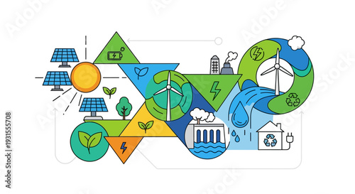 Set of eco friendly icons vector