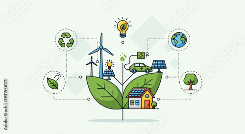 Set of eco-friendly icons vector