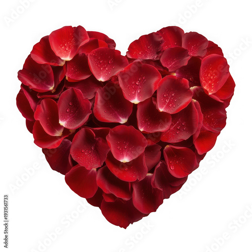 Wallpaper Mural Red rose petals heart shape romantic love background Torontodigital.ca