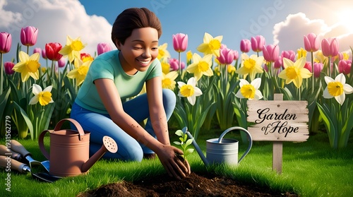 Person with a Gentle Smile and Warm Brown Skin