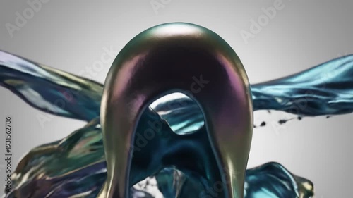 Abstract Blue and Purple Liquid Flowing Motion for Creative Backgrounds